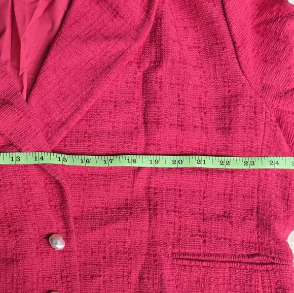 Royalty by Maluma hot pink Cropped Tweed short sleeve Blazer XXXL - Picture 6 of 7